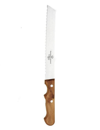 Sword & crown bread knife serrated olive wood from Solingen Blade length 20 cm 8" stainless steel/bread saw