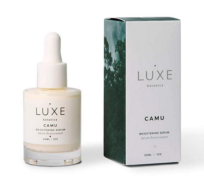 Luxe Botanics Camu Brightening Serum - Achieve a Naturally Luminous Glow - Organic Camu Camu Berry, Vitamin C, Sodium Hyaluronate, & Ferulic Acid (1oz)