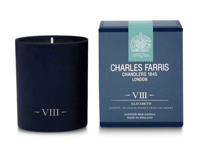 Charles Farris Elizabeth VIII Single Wick Scented Candle Orange Blossom, Jasmine & Mulberry 210g