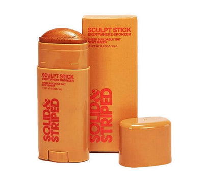 Solid & Striped The Sculpt Stick Everywhere Bronzer - Moisturizing Jelly Balm Tinted Moisturizing Stick for Body .92 oz