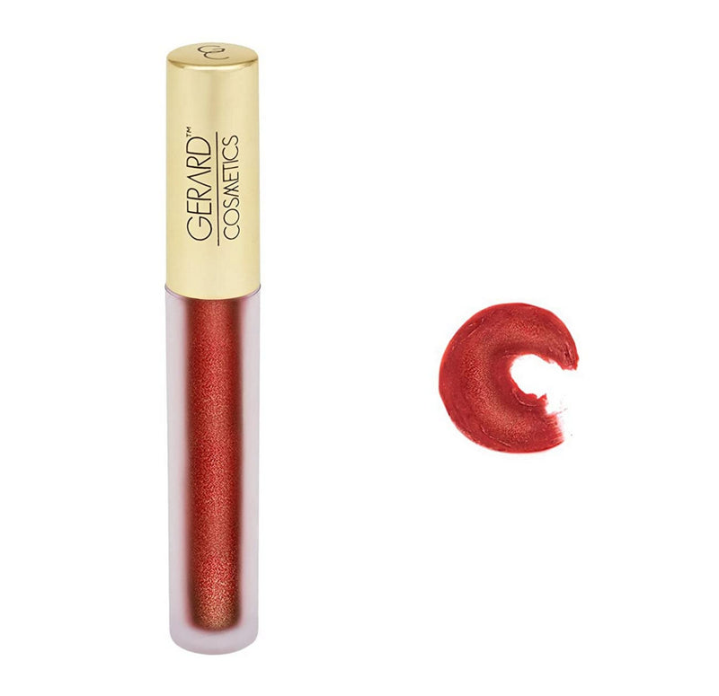 Gerard Cosmetics Metal Matte Liquid Lipstick CHERRY BOMB - METALLIC MATTE FINISH STAYS ALL DAY, Comfortable long wear CRUELTY FREE & USA MADE