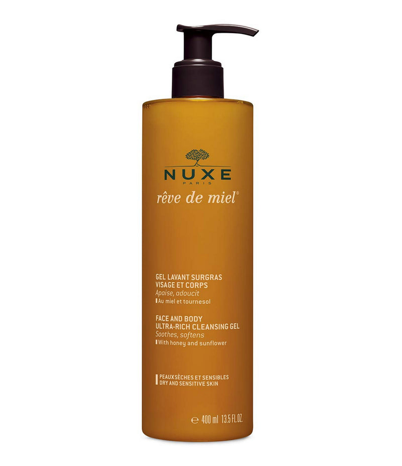 NUXE Rêve de Miel Face and Body Ultra-Rich Cleansing Gel, 13.5 Fl oz