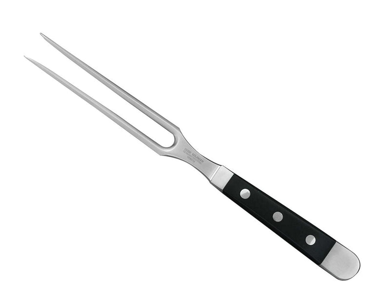 Güde Alpha Series Hand Forged Ice Hardened Stainless Steel Hostaform Handle Carving Fork, 6-Inch