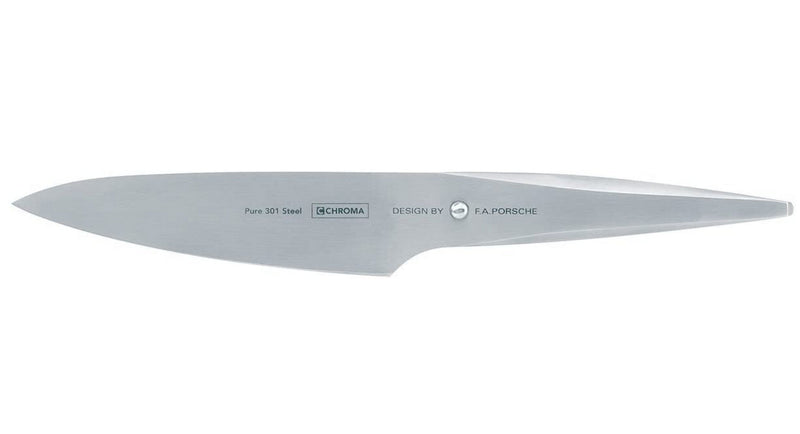 Chroma Type 301 Designed by F.A. Porsche 5 3/4 inch Small Chef Knife, one size, silver