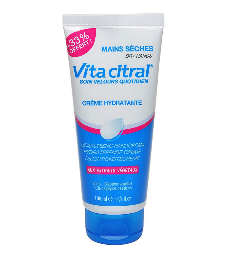 Vita Citral Moisturizing Hand Cream for Dry Hands 100ml + 33% Free - Intense Soothing and Softening Cream for Dry Hands