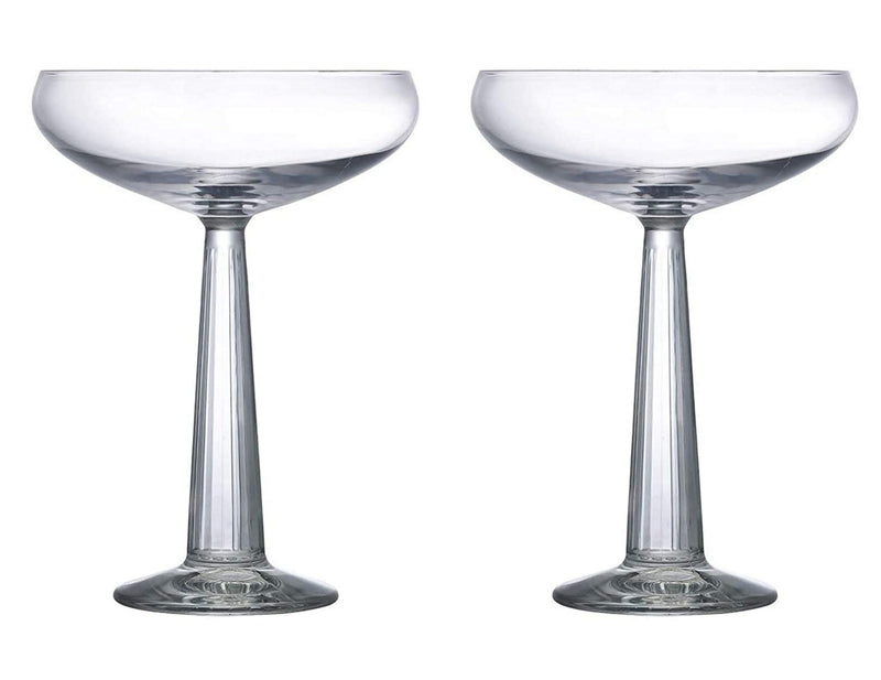 NUDE Glass Big Top Coupe Glass 8 oz. - 4.5"W x 6"H Set of 2