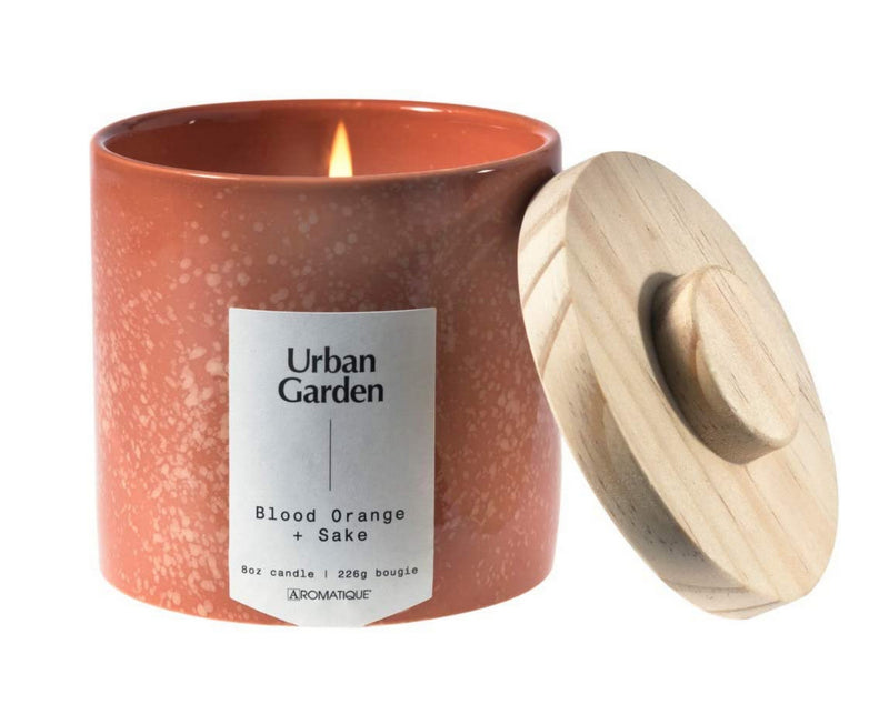 Aromatique Urban Garden Speckled Ceramic Scented Candle (Blood Orange and Sake)