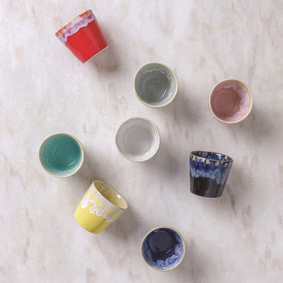 COSTA NOVA Stoneware Ceramic Dish Grespresso Collection Espresso Cups (2-Piece Set) 3 oz (Soft Pink)