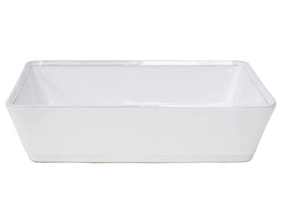 COSTA NOVA Friso Collection Stoneware Ceramic Rectangular Baker Medium 11.75"x8.75", White