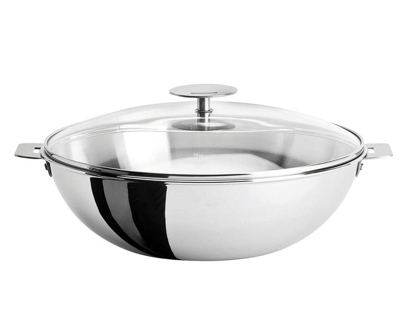 Cristel Casteline WOKT28QKP Wok, 4 quart, Silver