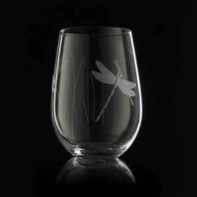 Dragonfly Stemless Wine Glasses
