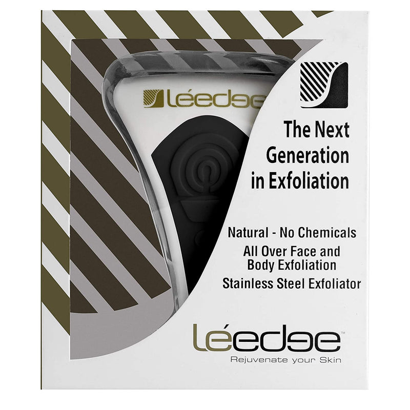 Le Edge Full Body Exfoliator - Black with Gold Print