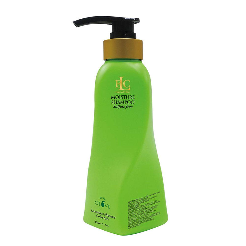 ELC Pure Olove Moisturizing Shampoo & Conditioner Featuring a Gute Cosmetic Travel Pouch (3 Piece Bundle) 12 oz each