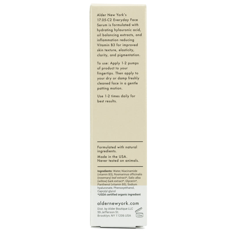 Alder New York Everyday Face Serum - Revives, Hydrates and Nourishes Skin