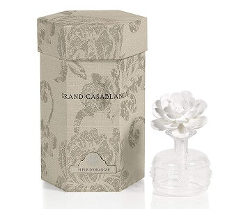 Zodax Mini Grand Casablanca Porcelain Diffuser, Fleur d Oranger