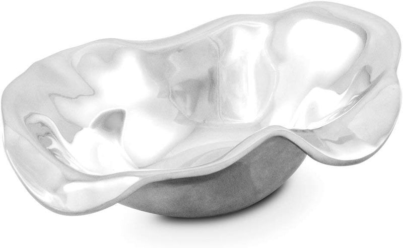 Beatriz Ball Small Vento Oval Bowl, Metallic