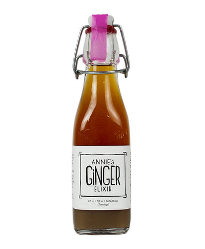 Annie's Ginger Elixir 8.5 Oz. 12-pack, healthy wellness beverage, non-GMO