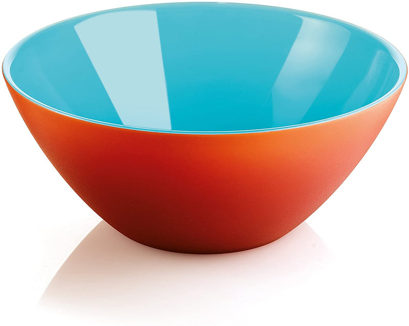 Guzzini My Fusion Small Bowls, Set of 2, BPA-Free Shatter-Resistant Acrylic, 4-3/4 inch Diameter, Ideal for Desserts, Soups and Sides, Coral, Sea