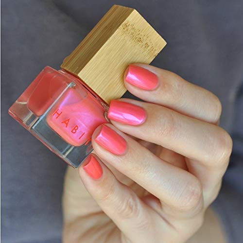 Habit Cosmetics Nail Polish Camp Coral Pink Shimmer Non Toxic