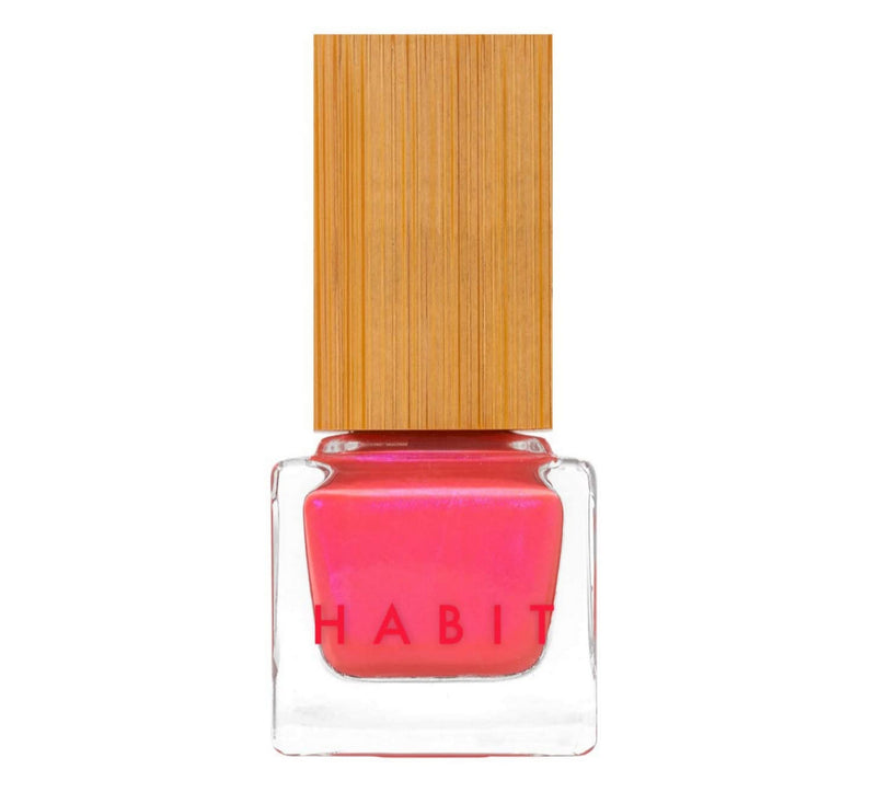 Habit Cosmetics Nail Polish Camp Coral Pink Shimmer Non Toxic