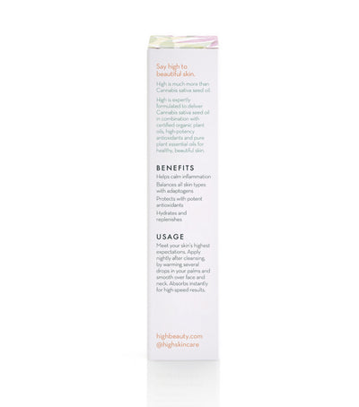 High Beauty High Expectations Cannabis Facial Oil 1 fl oz