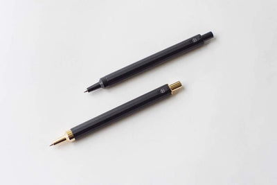HMM Finely Crafted Aluminum & Brass Pencil, Black & Gold