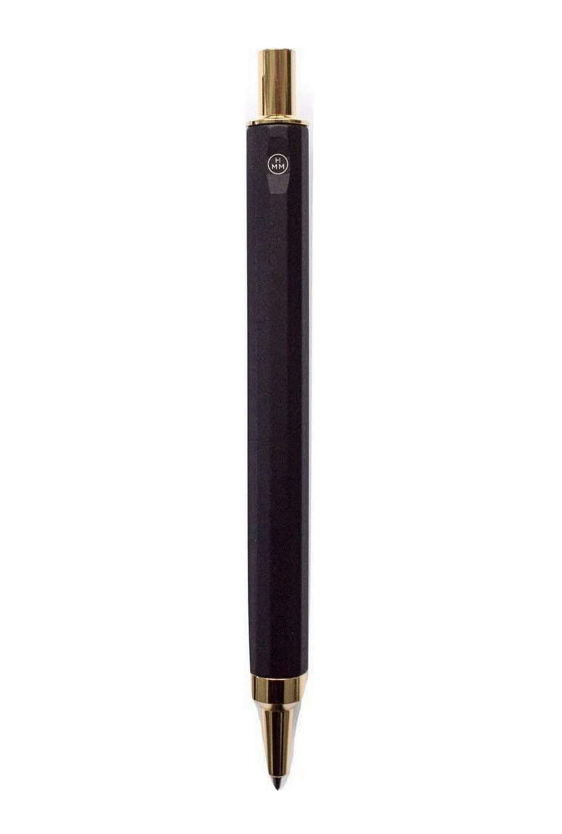 HMM Finely Crafted Aluminum & Brass Pencil, Black & Gold