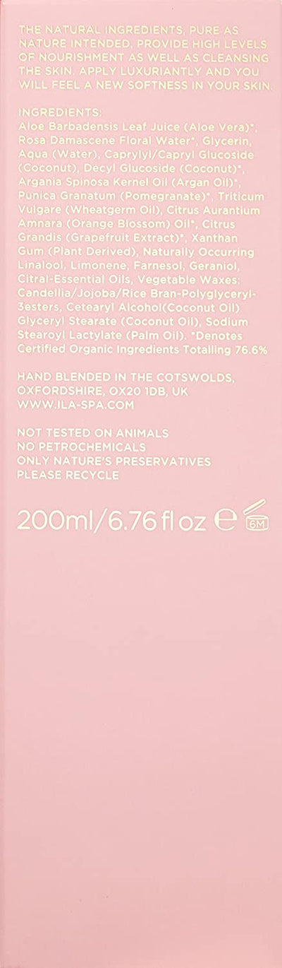 ila-Spa Cleansing Milk for Natural Beauty, 6.76 Fl Oz