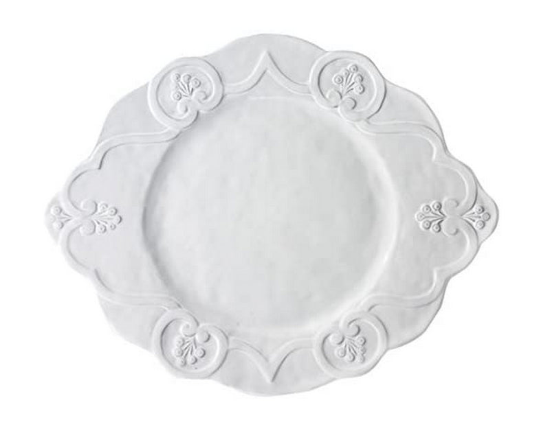 Arte Italica Bella Bianca Scalloped Charger Plate, White