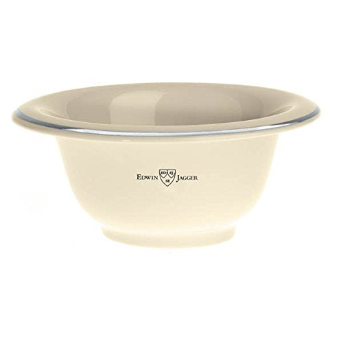 Edwin Jagger Ivory Porcelain Shaving Bowl With Silver Rim