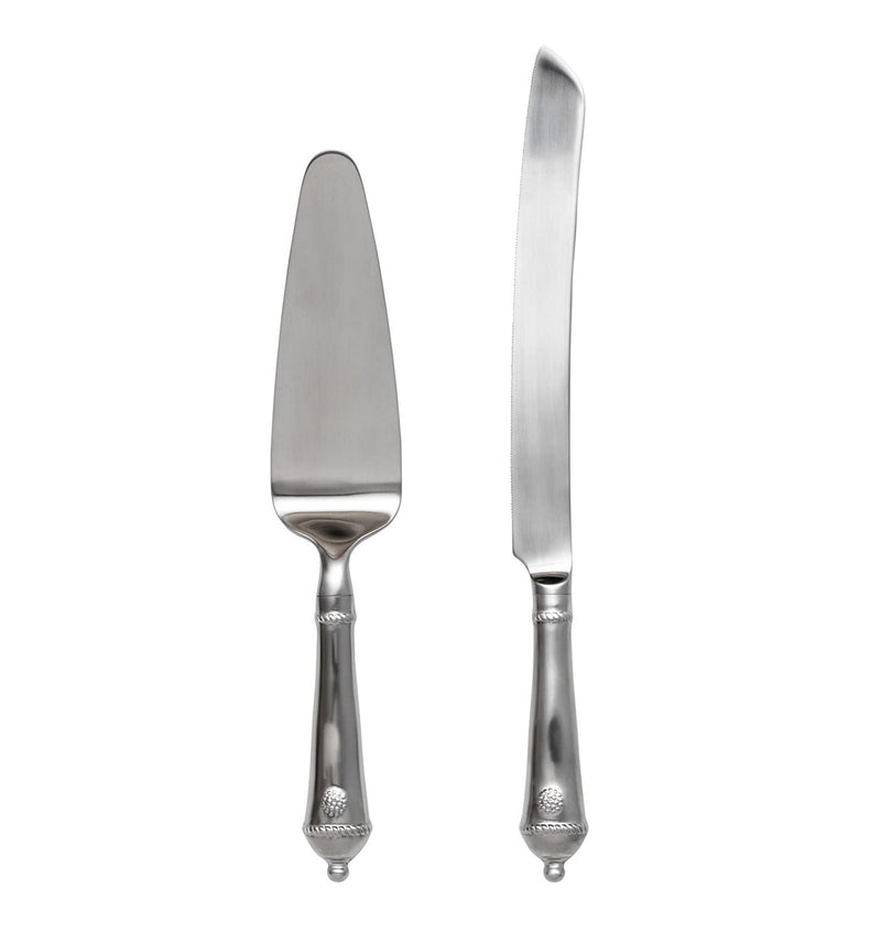 Juliska Berry And Thread Cake Knife & Server Set Bright Satin