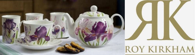 Roy Kirkham Jumbo Breakfast Cup and Saucer in Iris Design