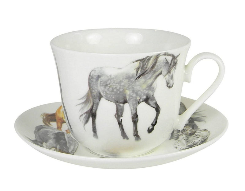 Roy Kirkham My Horse Breakfast Teacup and Saucer Set Fine Bone China