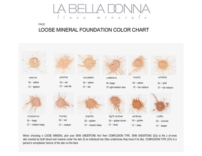 La Bella Donna Loose Minerals Foundation in Light Amber