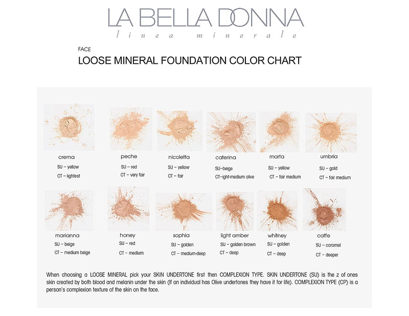 La Bella Donna Loose Minerals Foundation in Light Amber