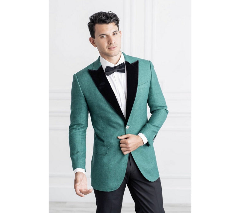 THE LAPEL PROJECT Black Peak Velvet Lapel Set