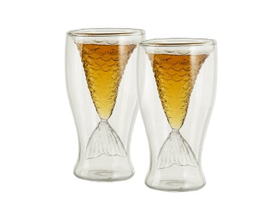 The Wine Savant Mermaid Tail Glasses 2 pack