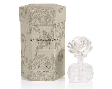 Zodax Mini Grand Casablanca Porcelain Diffuser, Moroccan Peony