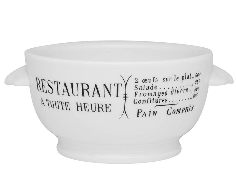 Pillivuyt Brasserie Eared Onion Soup Bowl, 15 Ounce Capacity