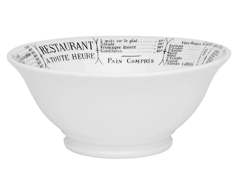 Pillivuyt Brasserie 2-1/2 Cup Porcelain Footed Salad Bowl