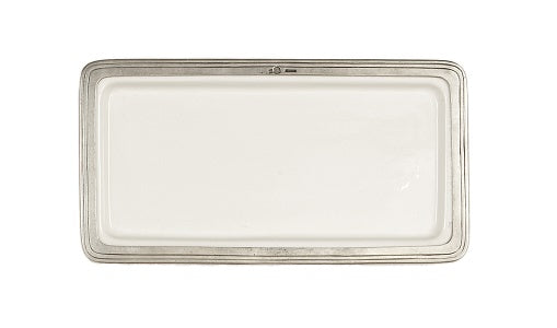 Arte Italica Tuscan Rectangular Tray, Medium, White