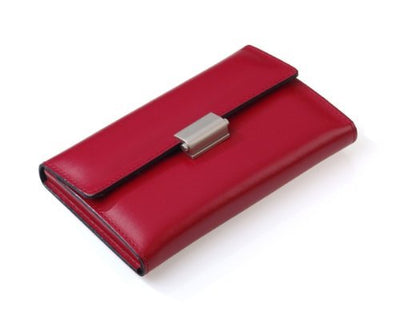 Niegeloh 7 pcs Women's Manicure Set in Red Leather Case