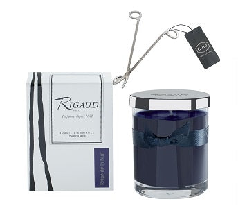 Rigaud Small Model Reine de la Nuit Candle and Wick Cutter Bundle (Two Piece Set)