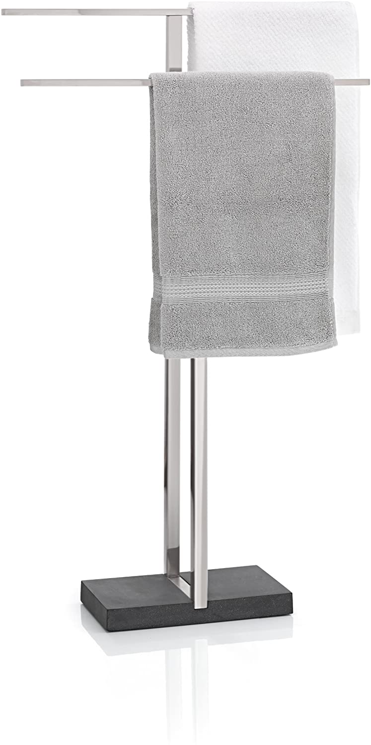 Blomus Towel Butler Polystone Base (Stainless Steel) (34"H x 19.75"W x 6.3"D)