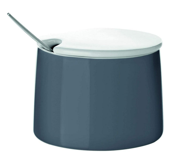 Stelton Emma Sugar Bowl, with Lid, Porcelain, Dark Grey, 150 ml, X-205-1