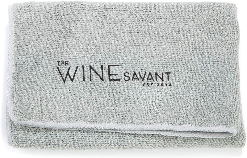 TAG Bubble Glasses 16 oz. Rose Stemless Wine Glass (6-Pack) Featuring The Wine Savant Wine Glass Cleaning Towel (7 Piece Bundle)