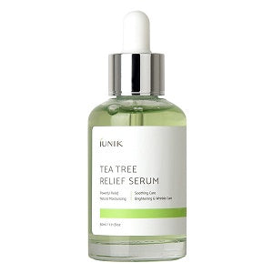 IUNIK Tea Tree Relief Serum with natural ingredients with tea tree & Centella & 6 sprout extract - Calm + Moisturizing + Skin trail Relief at once - 1.71 OZ
