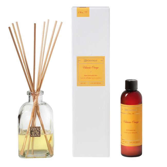 Aromatique Valencia Orange Reed Diffuser Set